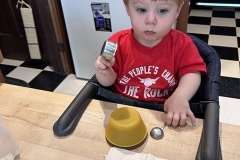 jasper helping make scones