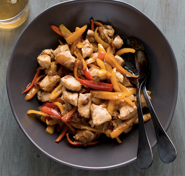 chicken stir fry with peppers