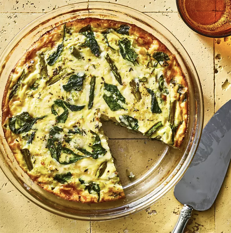 crustless spinach asparagus quiche