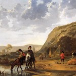 Aelbert Cuyp, River landscape with Riders, ca.1655