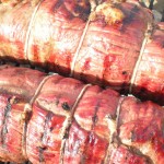 close up of the meat on the grill