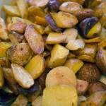 Roasted mixed potatoes with rosemary & garlic