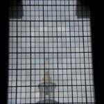 Chapel dome through Painted Hall window at Greenwhich