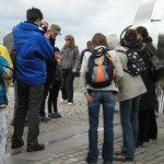 Tourists on prime meridian