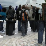 Tourists on prime meridian