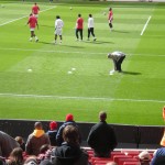 Players warming up