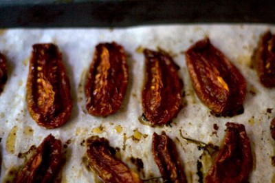 Oven dried tomatoes in September