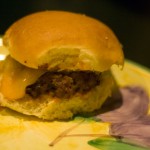 Beef slider with cheddar & chipotle mayo