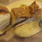 Banana with peanut butter