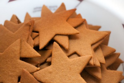 Moravian ginger thins - made a huge batch this year, since they were the vegan choice at my cookie thing at Monona Public Library at the beginning of December.