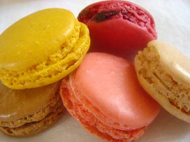 Parisian macaroons (macarons) at Laduree, where, if they werent invnted they are sold by the 10s of thousand per day.