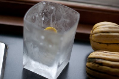 Frosty glass for gin