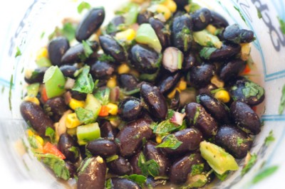 Corn & black bean salad, with giant Rancho Gordo beans