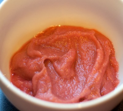 silky rhubarb puree