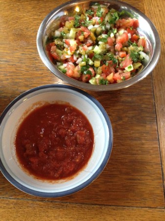 Bought and home made salsa