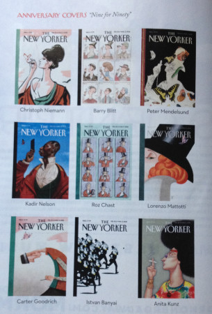 The nine New Yorker covers for my mom & Eustace Tilley's 90th 