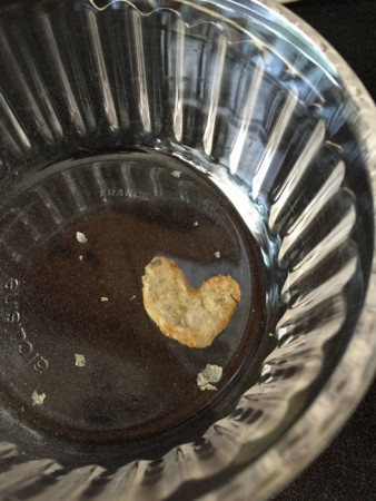 Heart-shaped potato chip I found on Monday night.