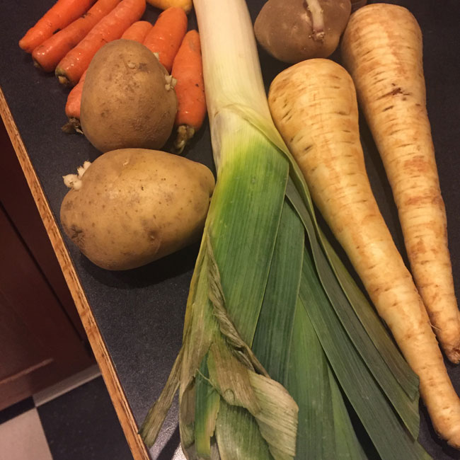 CSA soup veg