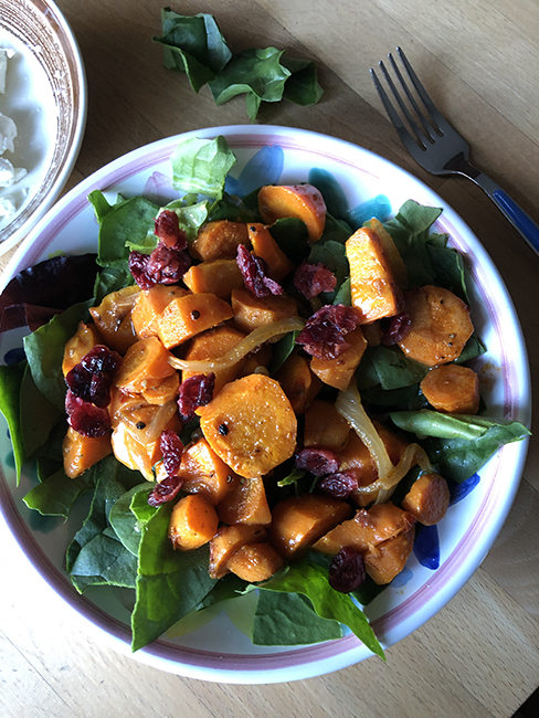 harissa roasted carrot salad