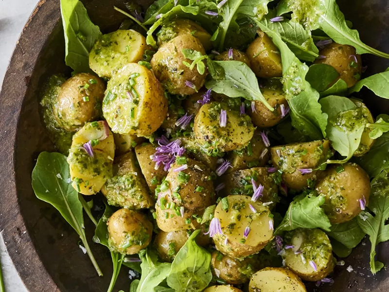 LA Times - potato salad green garlic vinaigrette