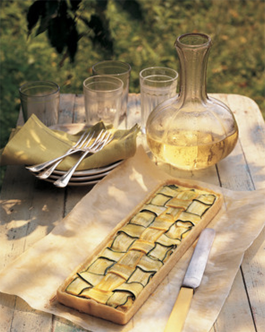 Summer squash lattice tart