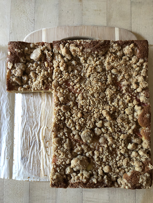 Rhubarb Custard Crumb Cake