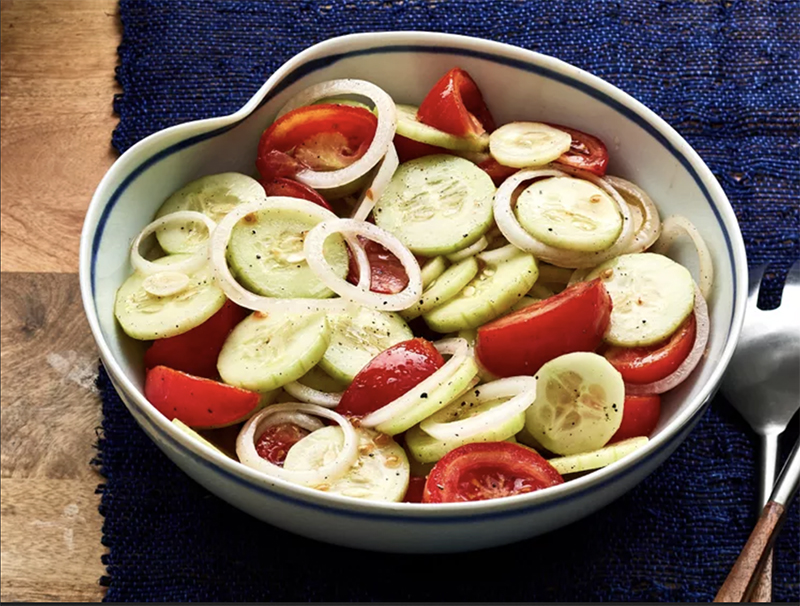 marinated cuke tom salad