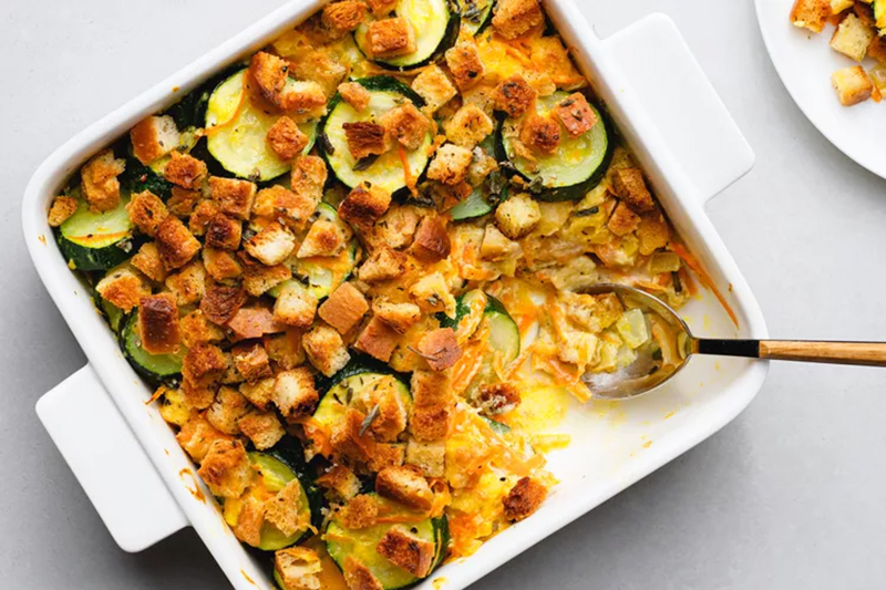 Zucchini stuffing casserole