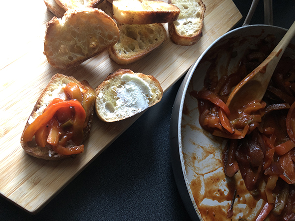 pepperonata crostini